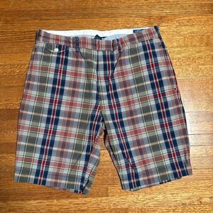 Ralph Lauren Sportswear Madras Plaid Shorts 36 Cotton Preppy Classic Fit